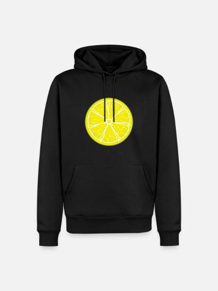 Zitrone Kostüm Fasching Verkleidung Zitronen Lemon - Männer Premium Bio Hoodie - Schwarz