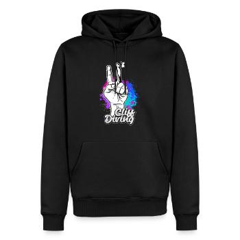 Bergsteiger Extremsportler Klippenspringen - Männer Premium Bio Hoodie - Schwarz - Vorne - Nico (187cm)
