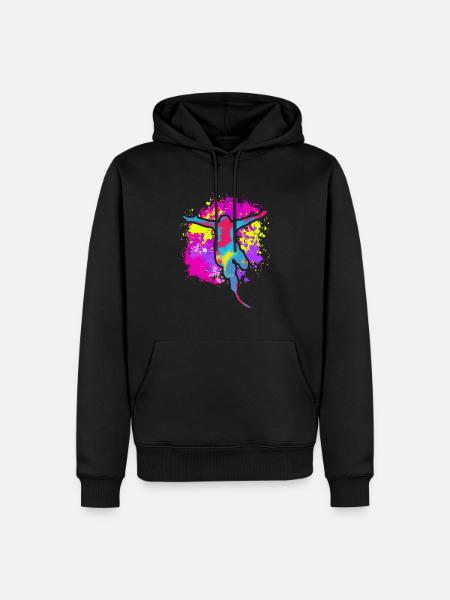 Free Falling Hobbys Bungee Jumping - Männer Premium Bio Hoodie - Schwarz
