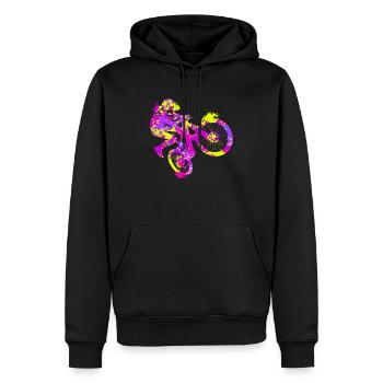 Art Mountain Biking Downhill Bike Radfahrer - Männer Premium Bio Hoodie - Schwarz - Vorne - Nico (187cm)