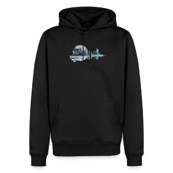 Mountainbike Downhill Biking Radfahren Biker - Männer Premium Bio Hoodie - Schwarz - Vorne - Nico (187cm)