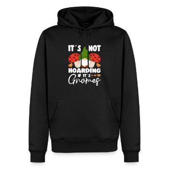 Ce n’est pas thésauriser si son jardin de gnomes elfes - Sweat à capuche Premium bio Homme - noir - Devant - Nico (187cm)