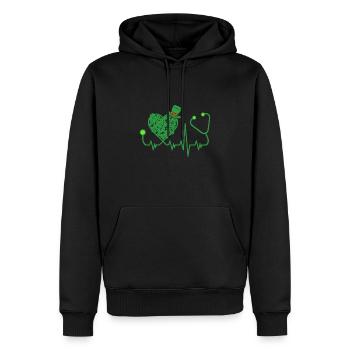 Irische Krankenschwester St. Patricks Day - Männer Premium Bio Hoodie - Schwarz - Vorne - Nico (187cm)