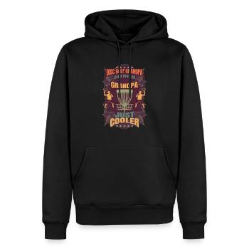 Retro Großvater Frisbee Golfspieler - Männer Premium Bio Hoodie - Schwarz - Vorne - Nico (187cm)