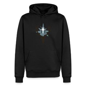 Symbol der Jagd - der St. Hubertus Hirsch - Männer Premium Bio Hoodie - Schwarz - Vorne - Nico (187cm)