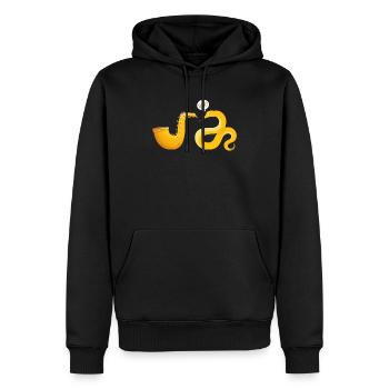 Lustiger Schlangen Saxophonist Spieler Orchester - Männer Premium Bio Hoodie - Schwarz - Vorne - Nico (187cm)