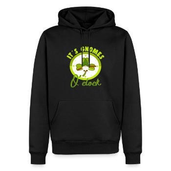 Ses Gnomes OClock Loverleaf Elf Garden Miniature - Sweat à capuche Premium bio Homme - noir - Devant - Nico (187cm)