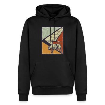 Katzen Drachenfliegen Extremsport Drachenflieger - Männer Premium Bio Hoodie - Schwarz - Vorne - Nico (187cm)