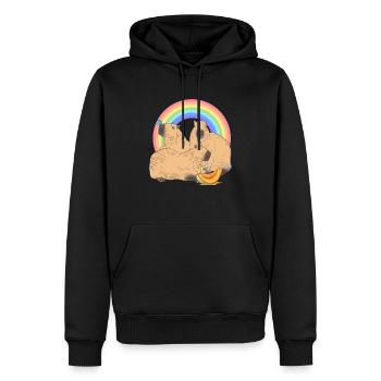 Happy Capybaras Nagetierbesitzer Capybara - Männer Premium Bio Hoodie - Schwarz - Vorne - Nico (187cm)