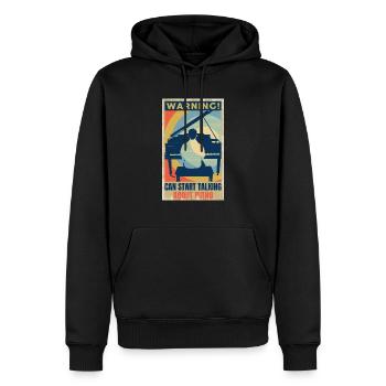 Lustiger Klavierspieler Pianist Musiker - Männer Premium Bio Hoodie - Schwarz - Vorne - Nico (187cm)