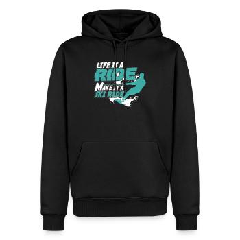 Lustiges Wasserskifahre Extremsport - Männer Premium Bio Hoodie - Schwarz - Vorne - Nico (187cm)
