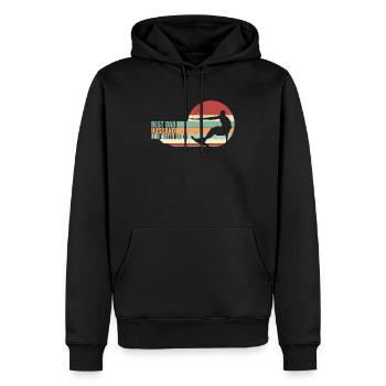 Bester Vater, Ehemann und Wasserski Papa - Männer Premium Bio Hoodie - Schwarz - Vorne - Nico (187cm)