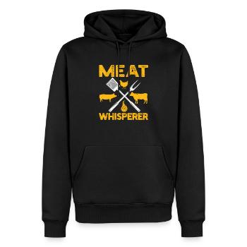 Meat Whisperer Drôle de BBQ Chef Griller Boucher - Sweat à capuche Premium bio Homme - noir - Devant - Nico (187cm)