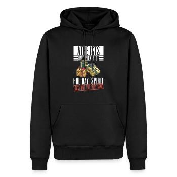 Ateistisk ateisme Anti Church jul - Herre Premium økologisk hoodie - sort - Foran - Nico (187cm)