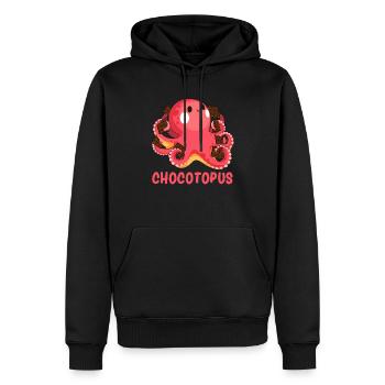 Chocotopus Octopus Lustiges Naschkatzen - Männer Premium Bio Hoodie - Schwarz - Vorne - Nico (187cm)