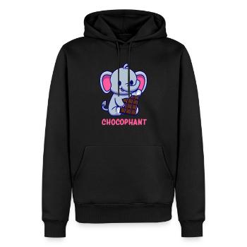 Chocophant Elephant Candie Lover Naschkatzen - Männer Premium Bio Hoodie - Schwarz - Vorne - Nico (187cm)