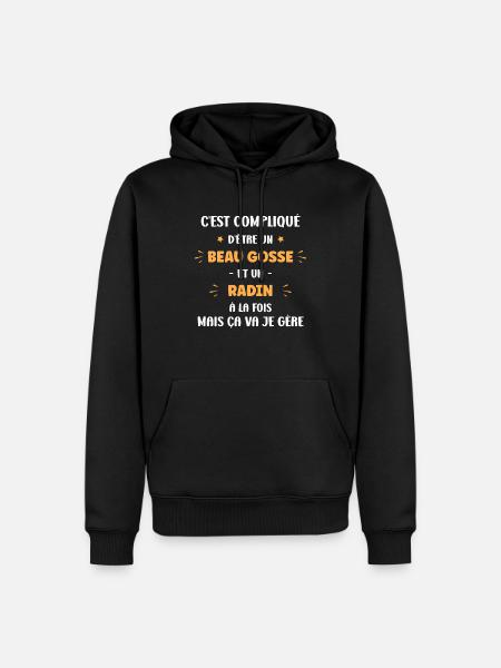 Radin - Sweat à capuche Premium bio Homme - noir