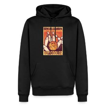 Bowler Opa Coolstes Bowling Opa - Männer Premium Bio Hoodie - Schwarz - Vorne - Nico (187cm)
