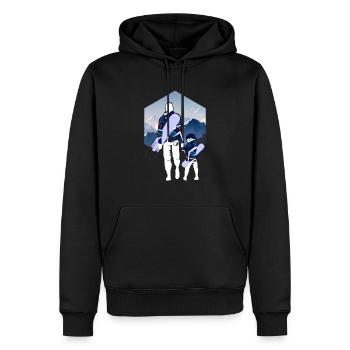 Father's Day Dad and Son Matching Snowboarding - Männer Premium Bio Hoodie - Schwarz - Vorne - Nico (187cm)