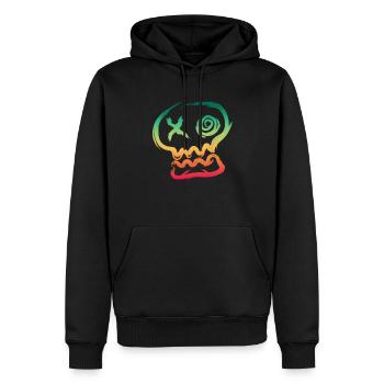 Skull Rave Face Elektronische Musik - Männer Premium Bio Hoodie - Schwarz - Vorne - Nico (187cm)