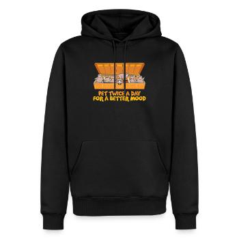 Raccoon Animal Lover Raccoon Happiness - Männer Premium Bio Hoodie - Schwarz - Vorne - Nico (187cm)