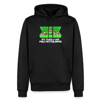 Kartoffel Hundeliebhaber Mops Welpen Besitzer - Männer Premium Bio Hoodie - Schwarz - Vorne - Nico (187cm)