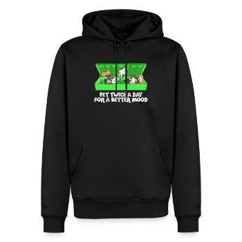 Kitty Cat Lady Main Coon Glück Happiness - Männer Premium Bio Hoodie - Schwarz - Vorne - Nico (187cm)
