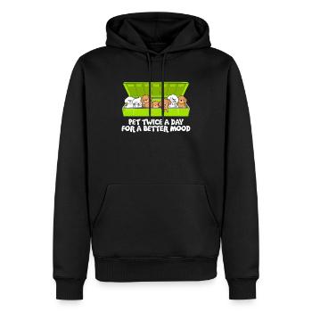 Bichon Frise Dog Happiness Kynologe - Männer Premium Bio Hoodie - Schwarz - Vorne - Nico (187cm)