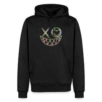Musikfestival Rave Face Electro Techno - Männer Premium Bio Hoodie - Schwarz - Vorne - Nico (187cm)