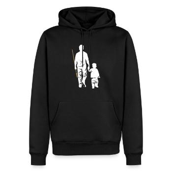 Vatertags Papa und Sohn Passende Billardspieler - Männer Premium Bio Hoodie - Schwarz - Vorne - Nico (187cm)