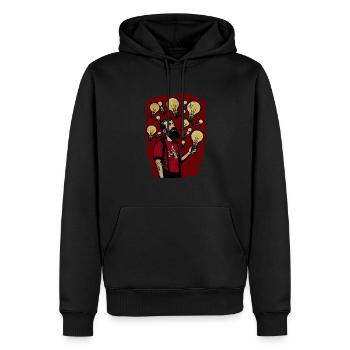 Person Glühbirnen - Atheist Atheismus - Männer Premium Bio Hoodie - Schwarz - Vorne - Nico (187cm)
