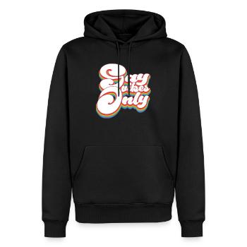 Nur Gay Vibes - Pride Month LGBTQ - Männer Premium Bio Hoodie - Schwarz - Vorne - Nico (187cm)