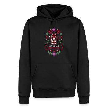 Dia de los Muertos Jour des morts mexicains - Sweat à capuche Premium bio Homme - noir - Devant - Nico (187cm)