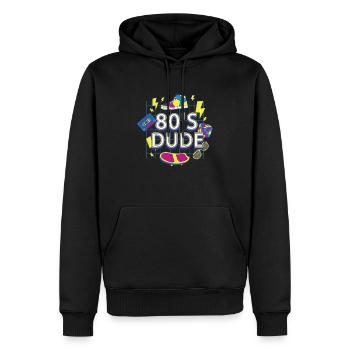 80's Dude Eighties Man - Sweat à capuche Premium bio Homme - noir - Devant - Nico (187cm)