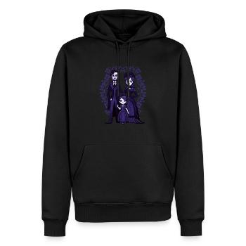 Famille gothique victorienne - gothique - Sweat à capuche Premium bio Homme - noir - Devant - Nico (187cm)