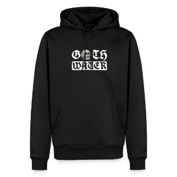 Grufti-Wasser - Grufti-Gotik - Männer Premium Bio Hoodie - Schwarz - Vorne - Nico (187cm)