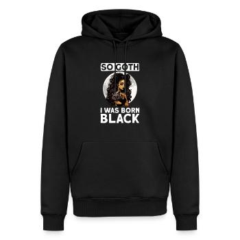 So Goth, dass ich schwarz geboren wurde - Gothic - Männer Premium Bio Hoodie - Schwarz - Vorne - Nico (187cm)