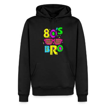 80er 80er Jahre Bro Vintage Retro Fan der 80er Jahre - Männer Premium Bio Hoodie - Schwarz - Vorne - Nico (187cm)