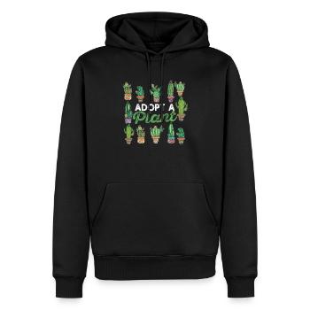 Adoptieren Sie eine Pflanze Lustige Gartenarbeit - Männer Premium Bio Hoodie - Schwarz - Vorne - Nico (187cm)