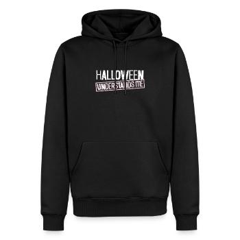 Halloween me comprend - Goth Halloween - Sweat à capuche Premium bio Homme - noir - Devant - Nico (187cm)