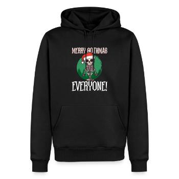 Joyeux Gothmas, tout le monde ! - Noël gothique - Sweat à capuche Premium bio Homme - noir - Devant - Nico (187cm)
