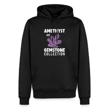 Amethyst Meine Edelstein-sammlung Sammeln Von - Männer Premium Bio Hoodie - Schwarz - Vorne - Nico (187cm)