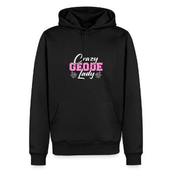 Crazy Geode Lady Minerais Collecte de minéraux et - Sweat à capuche Premium bio Homme - noir - Devant - Nico (187cm)