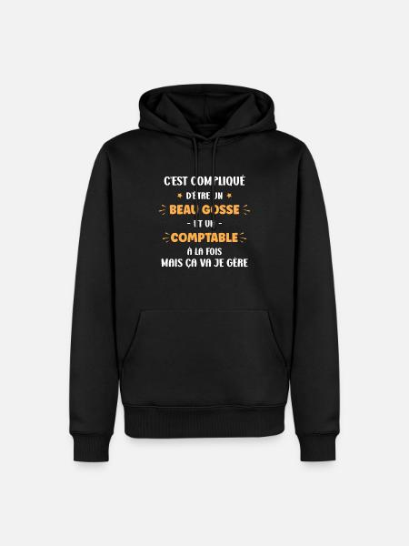 Homme comptable - Sweat à capuche Premium bio Homme - noir