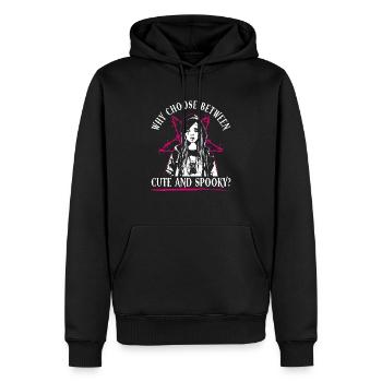 Cute and scary? - Bubble Goth Perky Goth - Men’s Premium Organic Hoodie - black - Front - Nico (187cm)