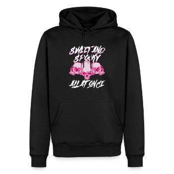 Cute and scary at the same time - Bubble Goth Perky Goth - Men’s Premium Organic Hoodie - black - Front - Nico (187cm)