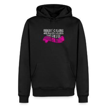 Knallige Farben schwarzer Eyeliner Bubble Goth - Männer Premium Bio Hoodie - Schwarz - Vorne - Nico (187cm)