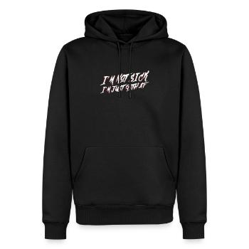 Je ne suis pas malade, je suis juste Goth AF - Moontan Gothic - Sweat à capuche Premium bio Homme - noir - Devant - Nico (187cm)