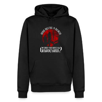 Cimetière Moontan-gothique Goth Fille Disant - Sweat à capuche Premium bio Homme - noir - Devant - Nico (187cm)