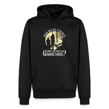Cimetière Moontan-gothique Goth Fille Disant - Sweat à capuche Premium bio Homme - noir - Devant - Nico (187cm)